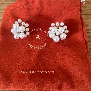 Anthropologie pearl stud earrings